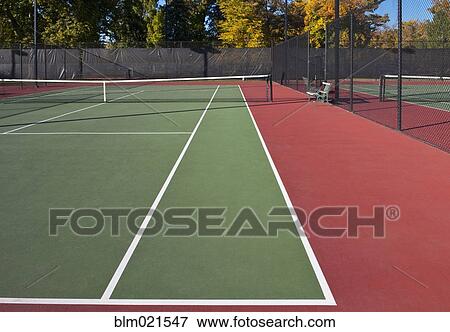 Empty Tennis Court View Large Photo Image Stock Photo - Empty Tennis Court. Fotosearch