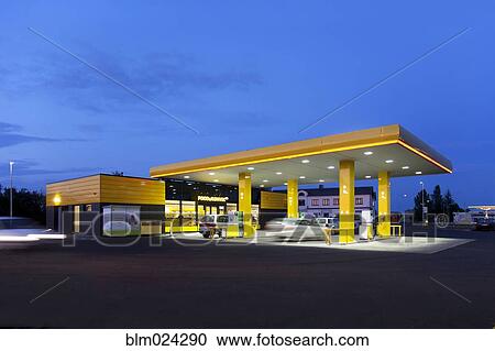 Stock Image - Estonian Gas Station. Fotosearch
