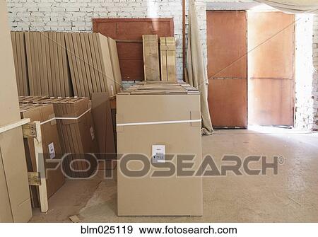 Stock Photo - Factory Warehouse Boxes. Fotosearch