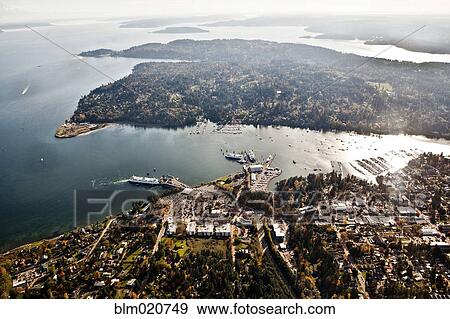 Stock Photo - Ferry Docked At Bainbridge Island Terminal. Fotosearch