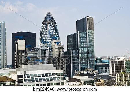 Financial Skyline of London View Large Photo Image Stock Photograph - Financial Skyline of London. Fotosearch