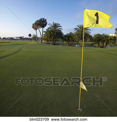 First Hole on a Golf Course View Large Photo Image Stock Photo - First Hole on a Golf Course. Fotosearch