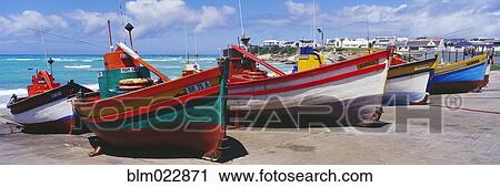 Stock Image - Fishing Boats at Arniston. Fotosearch