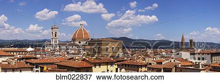 Stock Photo - Florence Skyline and Duomo Santa Maria del Fiore. Fotosearch