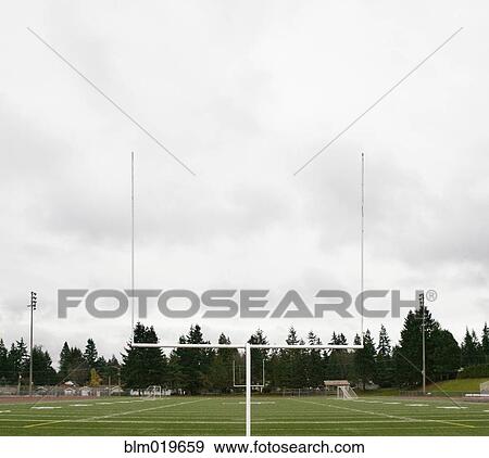Stock Photo - Football Field and Goalpost. Fotosearch