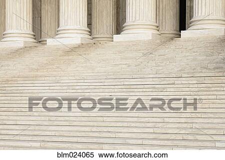 Stock Photography - Front Steps and Columns of the Supreme Court. Fotosearch
