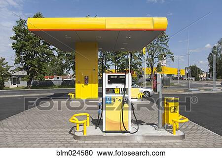 Stock Image - Fuel Pump at a Gas Station. Fotosearch