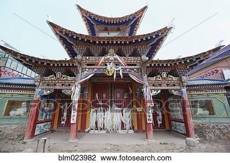 Gansu Langmusi, Tibet View Large Photo Image Stock Image - Gansu Langmusi, Tibet. Fotosearch