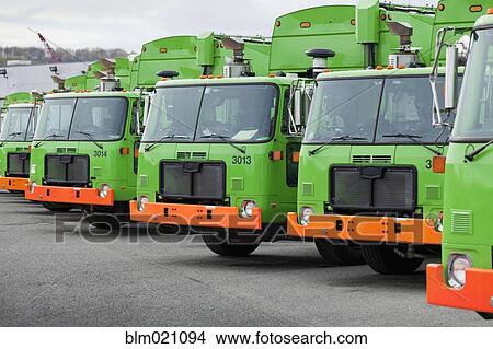 Picture - Garbage Truck Fleet. Fotosearch