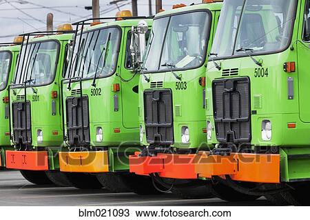 Garbage Truck Fleet View Large Photo Image Stock Image - Garbage Truck Fleet. Fotosearch