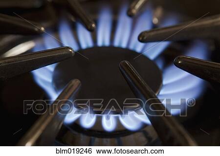 Gas Burner on Stove View Large Photo Image Stock Photograph - Gas Burner on Stove. Fotosearch