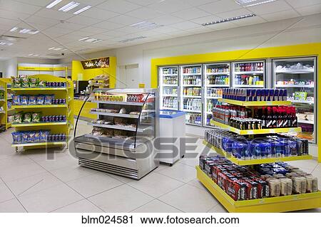 Stock Image - Gas Station Shop. Fotosearch