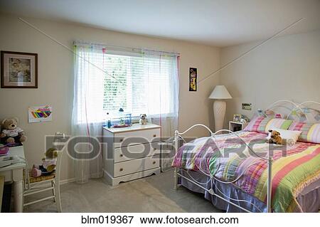 Girl's Bedroom View Large Photo Image Stock Photo - Girl's Bedroom. Fotosearch