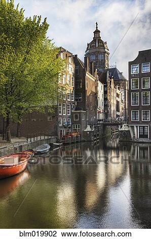 Stock Image - Gothic Buildings and Canal. Fotosearch