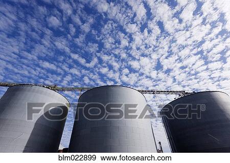 Grain Storage Containers View Large Photo Image Stock Photo - Grain Storage Containers. Fotosearch