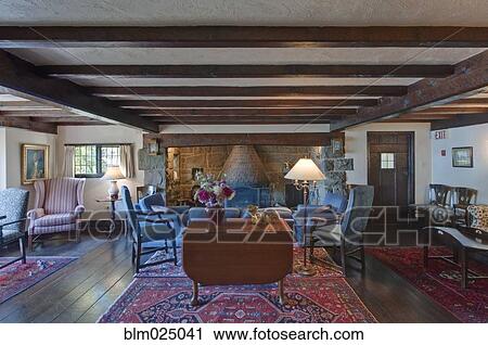 Stock Image - Hastings House Lounge. Fotosearch