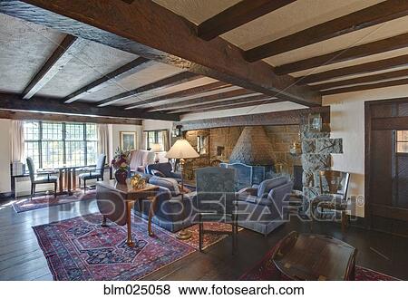 Stock Photo - Hastings House Lounge. Fotosearch