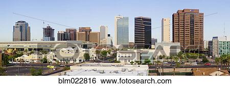 High Rise Buildings of Downtown Phoenix View Large Photo Image Stock Photograph - High Rise Buildings of Downtown Phoenix. Fotosearch