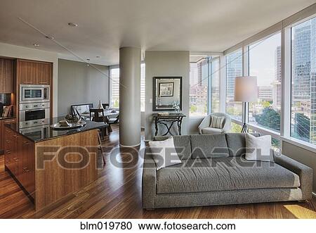 High Rise Condo Interior View Large Photo Image Stock Image - High Rise Condo Interior. Fotosearch