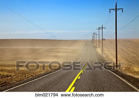 Highway through Farmland View Large Photo Image Picture - Highway through Farmland. Fotosearch