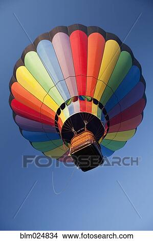 Picture - Hot Air Balloon In Flight. Fotosearch