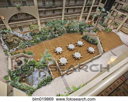 Hotel Central Interior Courtyard View Large Photo Image Stock Photo - Hotel Central Interior Courtyard. Fotosearch