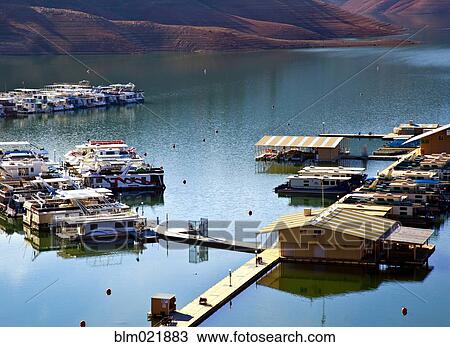 Houseboats and Pier in Lake View Large Photo Image Stock Image - Houseboats and Pier in Lake. Fotosearch
