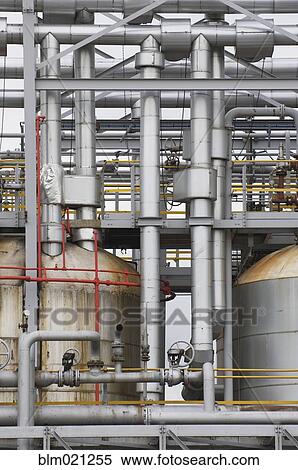 Industrial Pipes in an Oil Refinery View Large Photo Image Stock Photography - Industrial Pipes in an Oil Refinery. Fotosearch