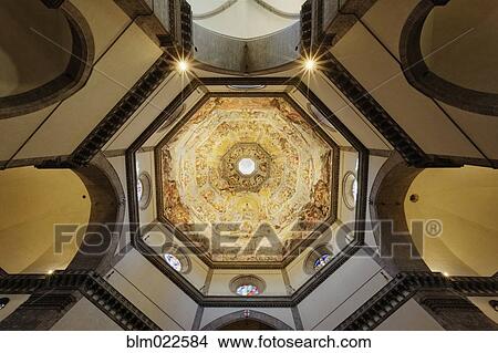Picture - Interior of Dome of the Duomo. Fotosearch