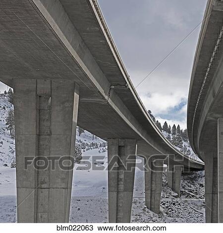 Interstate Overpass in Winter View Large Photo Image Stock Image - Interstate Overpass in Winter. Fotosearch