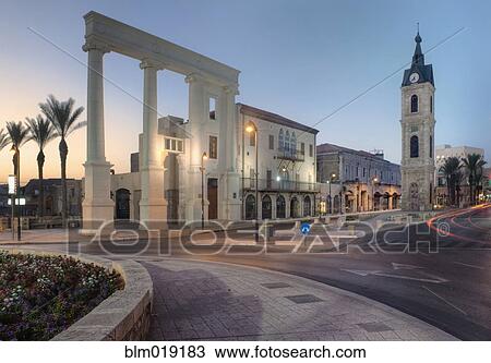 Jaffa Clock Tower View Large Photo Image Stock Image - Jaffa Clock Tower. Fotosearch