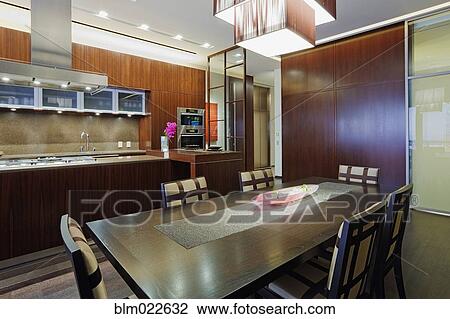 Stock Image - Kitchen and Dining Space. Fotosearch