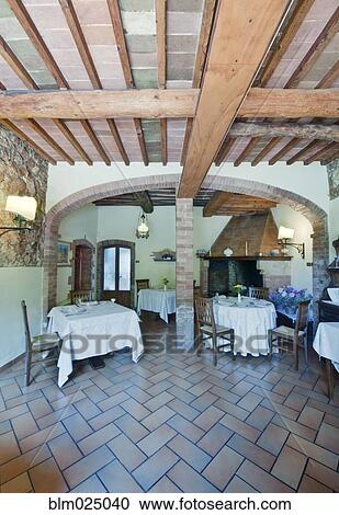 Stock Image - La Grotta Restaurant Interior. Fotosearch