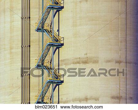 Ladder On Side of Building View Large Photo Image Stock Image - Ladder On Side of Building. Fotosearch