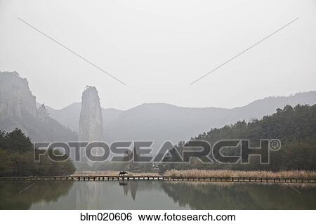 Lakeside Scenic With Bridge and Mountains View Large Photo Image Stock Photograph - Lakeside Scenic With Bridge and Mountains. Fotosearch