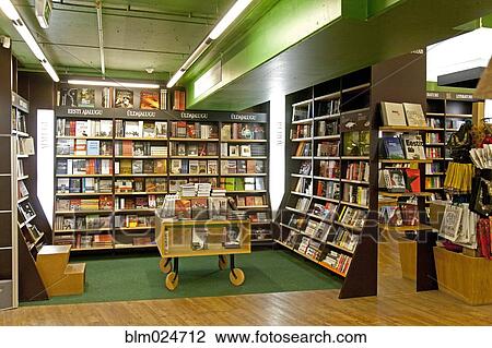 Stock Image - Large Bookstore Interior. Fotosearch