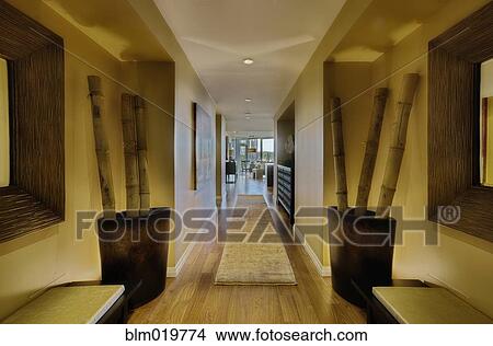Large Hallway in Upscale Residence View Large Photo Image Picture - Large Hallway in Upscale Residence. Fotosearch