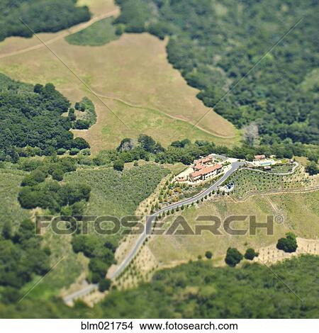 Picture - Large Hilltop Building. Fotosearch