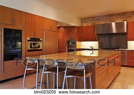 Large Kitchen, Island View Large Photo Image Stock Photography - Large Kitchen, Island. Fotosearch