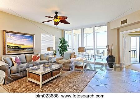 Large Oceanfront Living Room View Large Photo Image Stock Photo - Large Oceanfront Living Room. Fotosearch