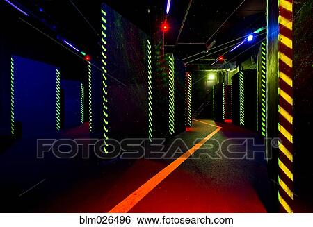 Laser game area View Large Photo Image Stock Photograph - Laser game area . Fotosearch