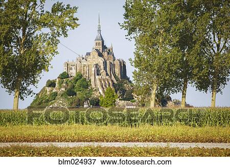 Le Mont Saint-Michel View Large Photo Image Stock Photo - Le Mont Saint-Michel. Fotosearch
