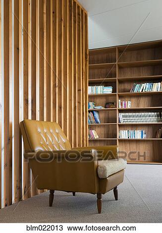 Leather Chair in Study View Large Photo Image Stock Image - Leather Chair in Study. Fotosearch