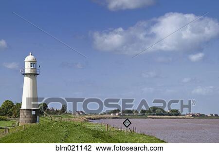Lighthouse, Whitgift, England, UK. View Large Photo Image Stock Image - Lighthouse, Whitgift, England, UK.. Fotosearch