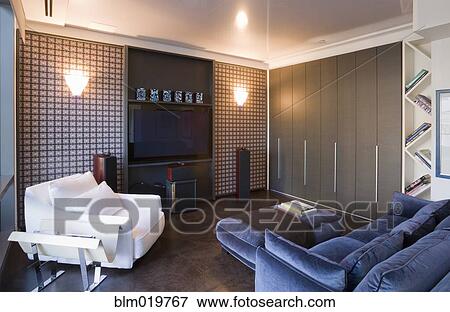 Stock Photo - Living Room in Up Scale Home. Fotosearch