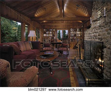 Living Room of a Country Home View Large Photo Image Stock Photo - Living Room of a Country Home. Fotosearch