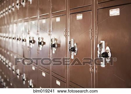 Lockers in a high school View Large Photo Image Stock Image - Lockers in a high school . Fotosearch