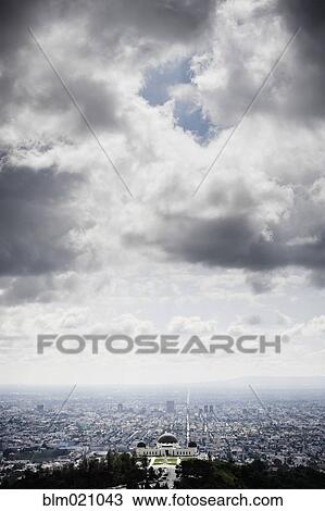 Stock Image - Los Angeles Beneath Cloudy Sky. Fotosearch