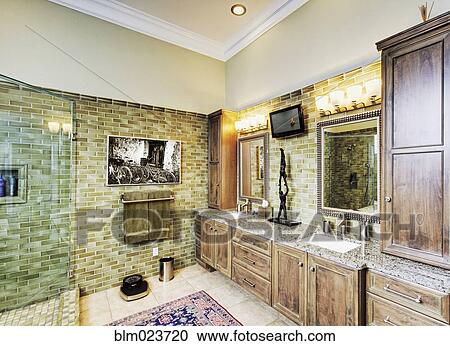 Luxury Bathroom Interior View Large Photo Image Stock Image - Luxury Bathroom Interior. Fotosearch