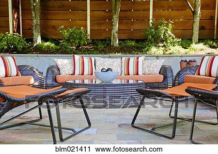 Stock Image - Luxury Outdoor Furniture. Fotosearch